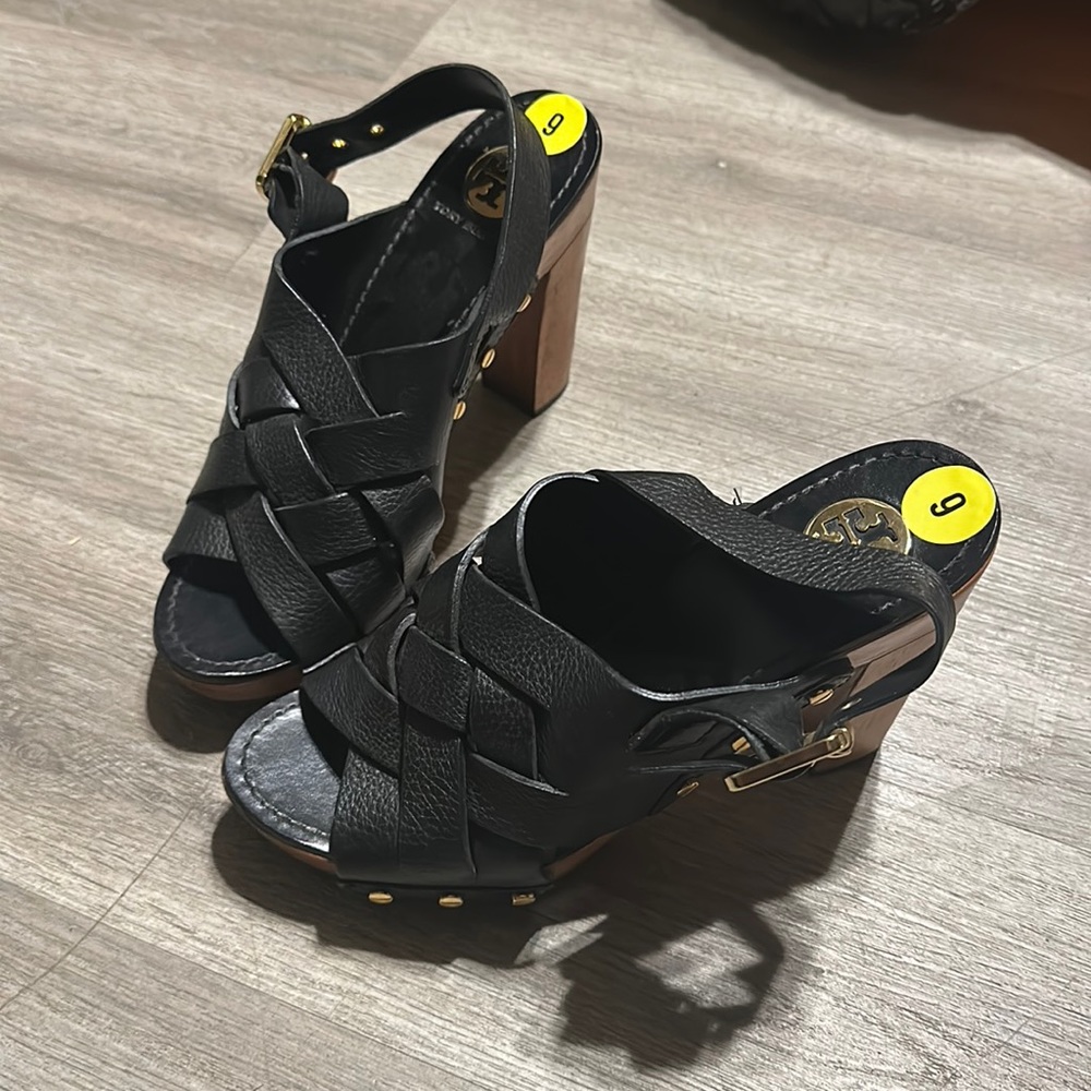 Tory Burch wood heels SZ 9